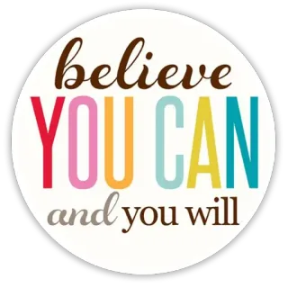 💪 believe YOU CAN and you will motivational, believe, encouragement, positive, optimistic telegram sticker