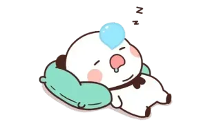😪 carino, dormire, stanco, cartoni animati, panda whatsapp sticker