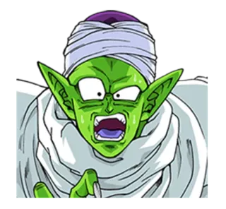 😳 Piccolo Dragon Ball Piccolo, Dragon Ball, anime, dibujos animados, verde, enojado telegram sticker