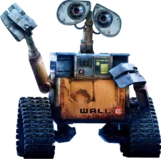 ✋ WALL-E робот, Pixar, Disney, анимация, фильм telegram sticker