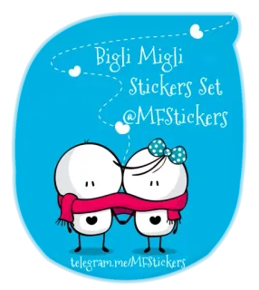 💟 Bigli Migli
Stickers Set
@MFStickers
telegram.me/MFStickers sticker, cartoon, liefde, schattig, telegram telegram sticker