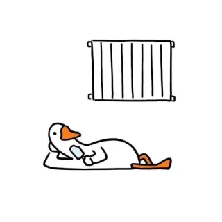 🍦 duck, relaxing, funny, cartoon, chill, goose, pool, beach, vacation telegram sticker