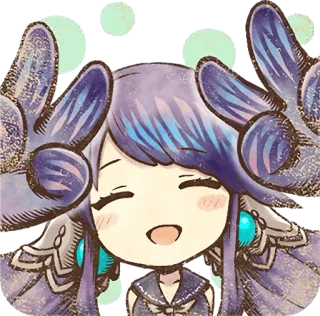 😄 cute, anime, girl, character, smiling, happy telegram sticker