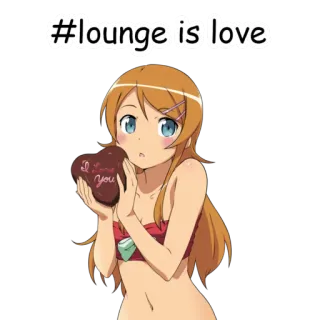 ❤ #lounge is love Anime, Chica, Amor, Corazón, Lindo telegram sticker