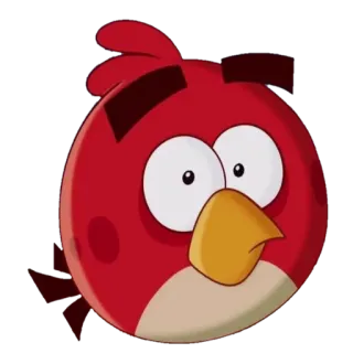 😐 Red Bird Angry Birds мультфильм, птица, красный, angry birds, персонаж telegram sticker