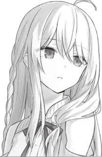 😕 Anime, Mädchen, Manga, Porträt telegram sticker