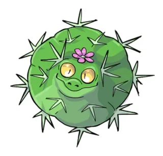 🌵 Kaktus, Pflanze, Blume, Aufkleber, Illustration, Cartoon telegram sticker