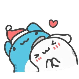 💞 кошки, любовь, мультфильм, обнимашки, милый, каваи whatsapp sticker