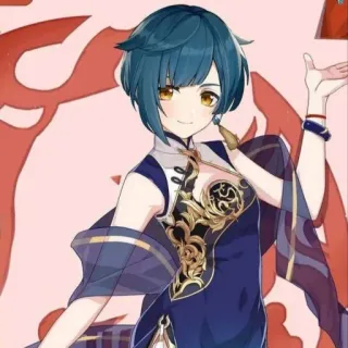 📎 Xingqiu Genshin Impact Anime, Videogioco, Genshin Impact, Xingqiu, Personaggio, Capelli blu whatsapp sticker