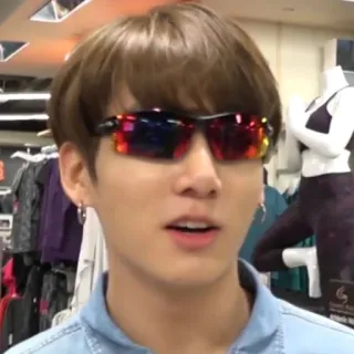 🦚 person, sunglasses, shopping, indoors, man telegram sticker
