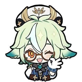 🌸 Sucrose Genshin Impact anime, genshin impact, character, sucrose, video game telegram sticker