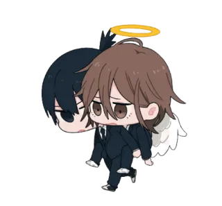 🤍 Chibi, Anime, Mangá, Personagens, Fofo, Ilustração, Desenho animado, Amizade telegram sticker