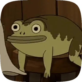 😉 Wirt as a frog Over the Garden Wall telegram sticker