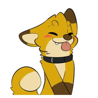 ☺️ dog, cartoon, animal, cute, pet, funny, tongue, cheerful, playful telegram sticker