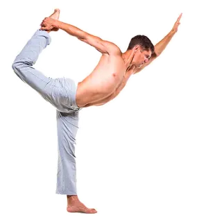 😄 yoga, man, exercise, pose, fitness, dancer telegram sticker