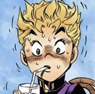 😳 Koichi Hirose JoJo's Bizarre Adventure 애니메이션, 만화, 히로세 코이치, 죠죠의 기묘한 모험, 땀 telegram sticker