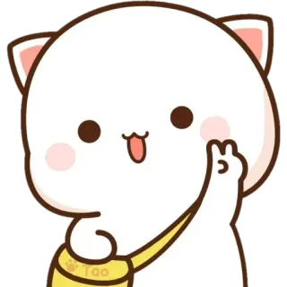 😗 kucing, imut, stiker, kartun, hewan telegram sticker