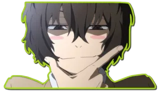 😏 Osamu Dazai Bungou Stray Dogs Anime, Bungou Stray Dogs, Osamu Dazai, Uśmieszek, Myślenie telegram sticker