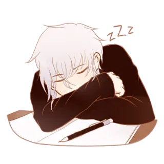 😴 ZZZ сон, аниме, мультфильм, уставший, сон whatsapp sticker