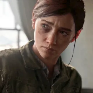 🪶 Abby Anderson The Last of Us Part II эбби, tlou2, видеоигра, персонаж, серьезный telegram sticker