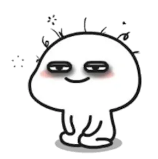😰 мультфильм, выражение, головокружение, белый, счастливый telegram sticker