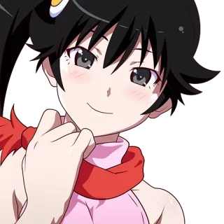 😊 Hitagi Senjougahara Bakemonogatari อนิเมะ, มังงะ, ผู้หญิง, น่ารัก, เซนโจกาฮาระ, ฮิตากิ, Bakemonogatari, ตัวละคร whatsapp sticker