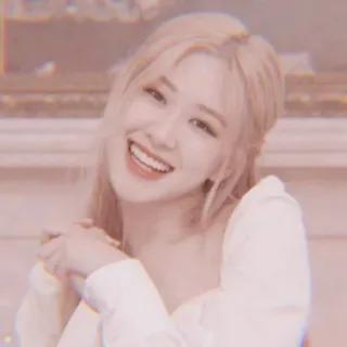 🍹 Rose Rose, Blackpink, K-pop, cantora, celebridade, sorrindo, retrato telegram sticker