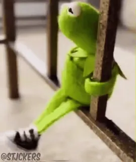 💔 Kermit Muppet, grenouille, triste, marionnette, vert whatsapp sticker
