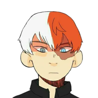 😐 Shoto Todoroki My Hero Academia Anime, My Hero Academia, Shoto Todoroki, Todoroki, Eroe whatsapp sticker
