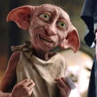 🌟 Dobby Harry Potter Dobby, elfe de maison, Harry Potter, magie, fantastique whatsapp sticker