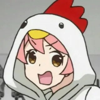 🐔 Anime, Frango, Fofo, Desenho animado telegram sticker