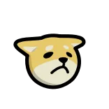 😞 doge, cane, triste, meme, shiba inu telegram sticker
