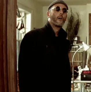 😐 Léon Léon: The Professional Léon, Jean Reno, film, tueur à gages, français telegram sticker