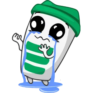 😭 llorando, triste, dibujos animados, sticker, ilustración telegram sticker