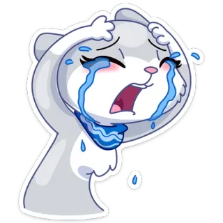 😭 crying, sad, cartoon, tears, emotional, distressed telegram sticker
