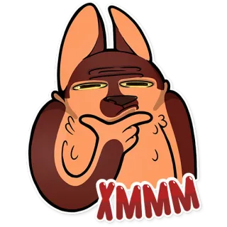 😕 XMMM Hund, denkend, Tier, Cartoon, Ausdruck telegram sticker
