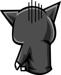 😨 грустный, серый, кот, мультфильм, расстроенный, выражение, животное telegram sticker