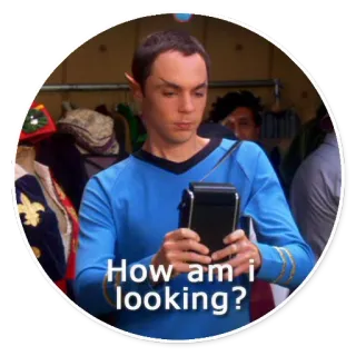 😏 Spock Star Trek How am I looking? star trek, spock, leonard nimoy, sheldon cooper, jim parsons, the big bang theory, buena pinta, guapo, guapa whatsapp sticker