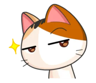 😒 gato, dibujos animados, animal, lindo, pegatina telegram sticker