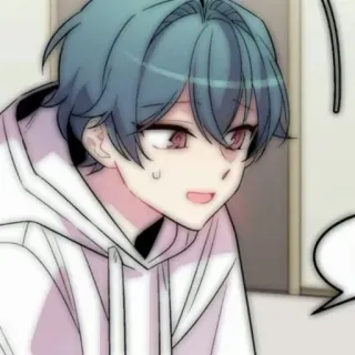 💬 Anime, Manga, Dibujo animado, Personaje, Retrato, Expresión, Sudadera con capucha telegram sticker