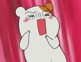 😢 Anime, Chomik, Płacz, Emocjonalny telegram sticker