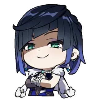 😈 Yelan Genshin Impact Anime, Spiel, Niedlich, Yelan, Genshin Impact, Chibi whatsapp sticker