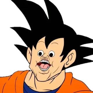 😆 Goku Dragon Ball Goku, Dragon Ball, anime, cartoon, funny, meme, derp whatsapp sticker