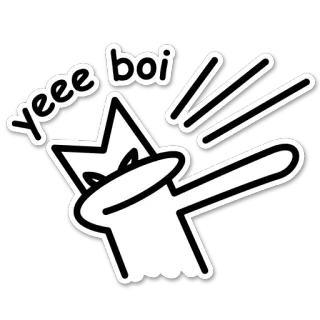 🤘 yeee boi Estrella, Boi, Yeee, Dibujos animados, Contorneado telegram sticker