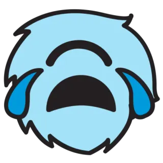 😭 llorando, triste, emoji, dibujo, azul, lágrimas, molesto telegram sticker