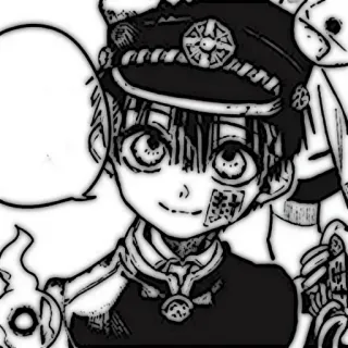 🔭 Hanako-kun Toilet-bound Hanako-kun Anime, Manga, Hanako-kun, Toilet-Bound Hanako-kun, Mignon, Fantôme telegram sticker