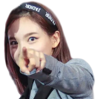 ☝️ J'ADior mulher, apontando, moda, tiara telegram sticker