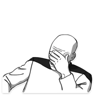 🤦‍♂ Facepalm, Déception, Meme whatsapp sticker