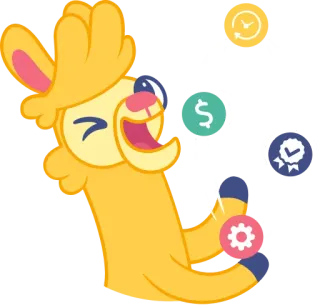 😏 Lama, Cartoon, Tier, Süß, Spaß, Business, Finanzen telegram sticker
