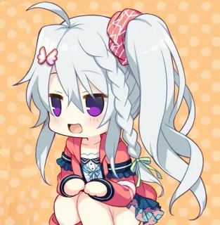 ❄️ Anime, Manga, Kawaii, Chibi, Chica, Lindo, Dibujos animados telegram sticker